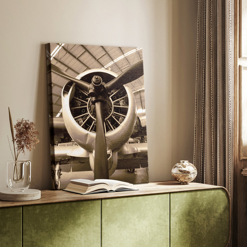 Moteur d'avion - galerie Cavas sur mesure, H 27 po x l 18 po