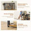 Moumen 19.7'' H×35.1'' W Entryway Organizer - Modern Wood & Iron Storage with Bench, Hooks & Shoe Cubbies-985439837