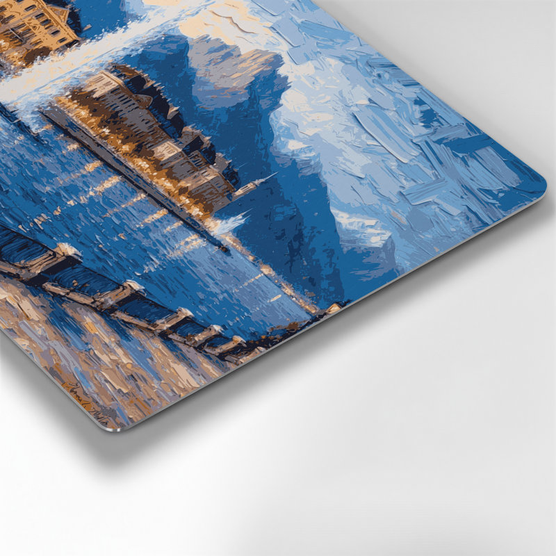 Art mural bleu en villes, Geneva, Suisse, H 11 po x l 14 po