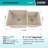 32" x 19" Quartz Kitchen Sink, 60/40 Double Bowl Sink, Drop-in Sink, Undermount Sink, Granite Kitchen Sink, with 2 Steel Grids and Basket Strainer, Disposal Flange-72644719