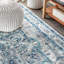 Tapis gris clair / bleu clair à motif médaillon persan Lazaro-365330947