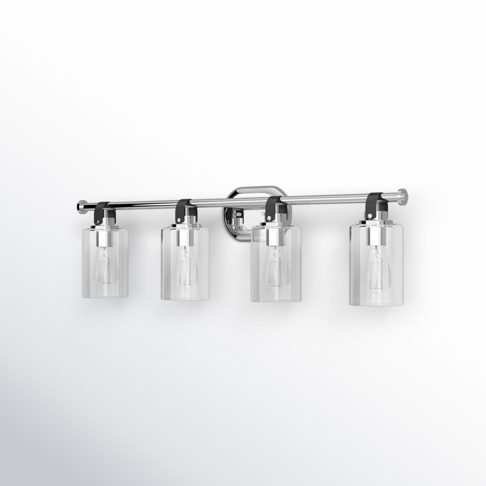 April 4 Light Transparent Dimmable Vanity Light, Chrome