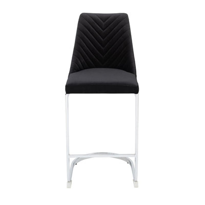 Pires Upholstered Counter Stool with Metal Frame