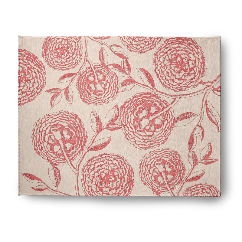 Chenille Floral Indoor Rug, Rectangle 4' x 6'