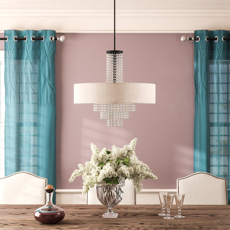 Claudelle Unique / Statement Drum Chandelier, 27.5" H x 25" W x 25" D