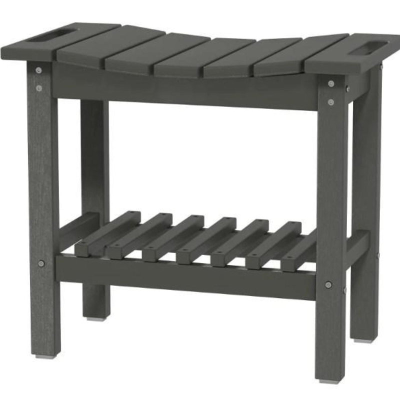Banc de rangement imperméable toutes saisons avec poignée et base antidérapante pour une utilisation intérieure et extérieure