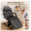 Table de massage électrique à hauteur ajustable, lit de salon robuste de 440 lb avec télécommande, structure en métal noir