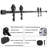 Black Steel Double Door Barn Door Hardware Kit Standard Double-49603020