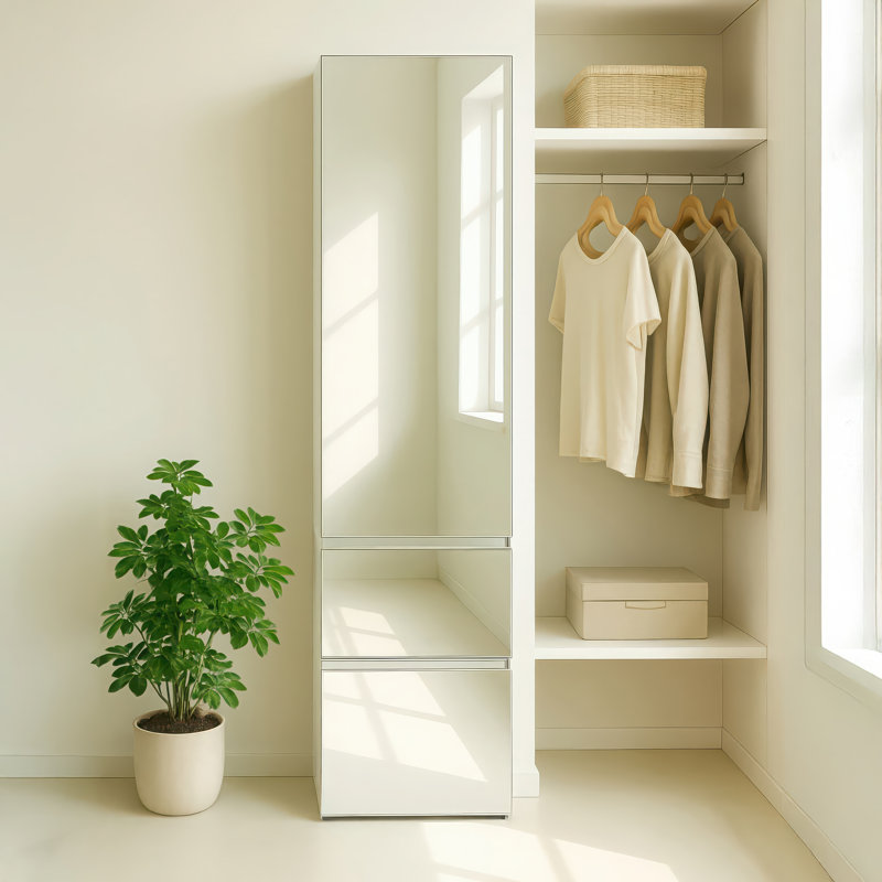 Armoire modulaire en bois avec miroir Marsden