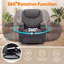 Fauteuil de massage inclinable avec fonction pivotante et berçante-1351929048