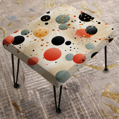 Contemporary Chic Polka Dots Pattern I - Polka Dots Rectangle Ottoman