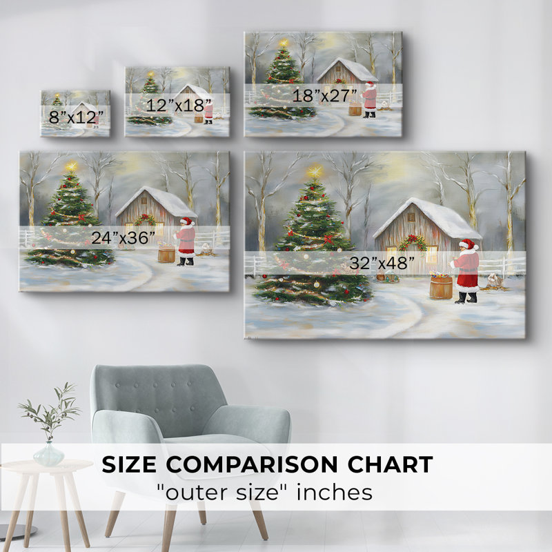 Christmas Holiday Art III - Toile tendue avec châssis - CLXI, H 16 po x l 24 po
