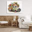 Art mural sur toile Rustic Pickup with Greenery-1317101558