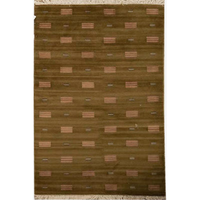 Wool Ikat Area Rug in Brown
