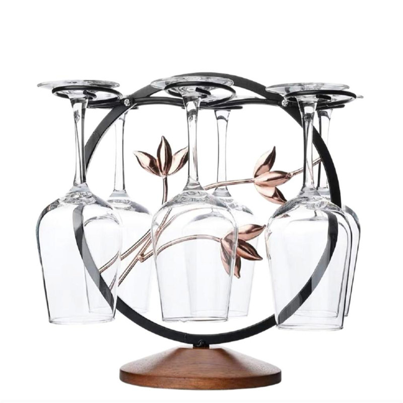 Tabletop Wine Glass Rack Black