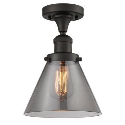 Cone 1 Light Semi-Flush Mount