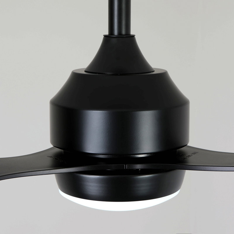 52" Ceiling Fan With Lights Quiet Dc Motor 3 Abs Blade Ceiling Fans 6 Speed Levels,Reversible Ceiling Fan, For Patio Living Room, Bedroom, Office,Indoor.(Matte Black )