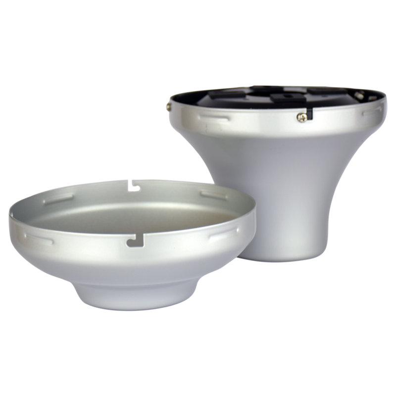 Ceiling Fan Stainless Steel Close to Ceiling Kit- Silver - Wet Rated, Silver