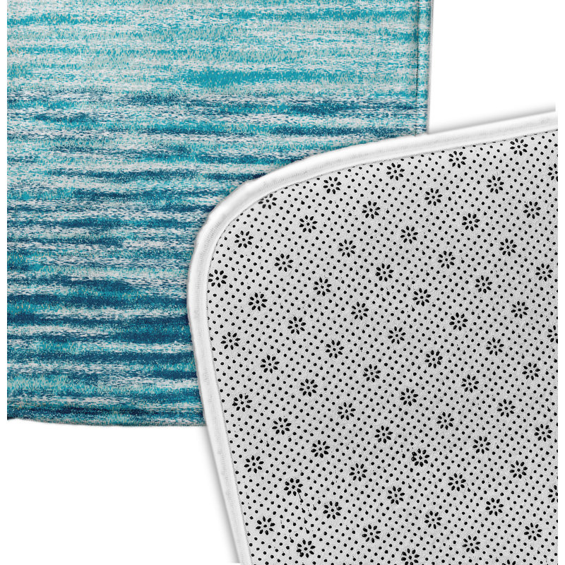 Non-Slip Bath Mat, Teal, 24" W x 17" L