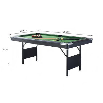 Foldable Home Multi-Function 6'Pool Table