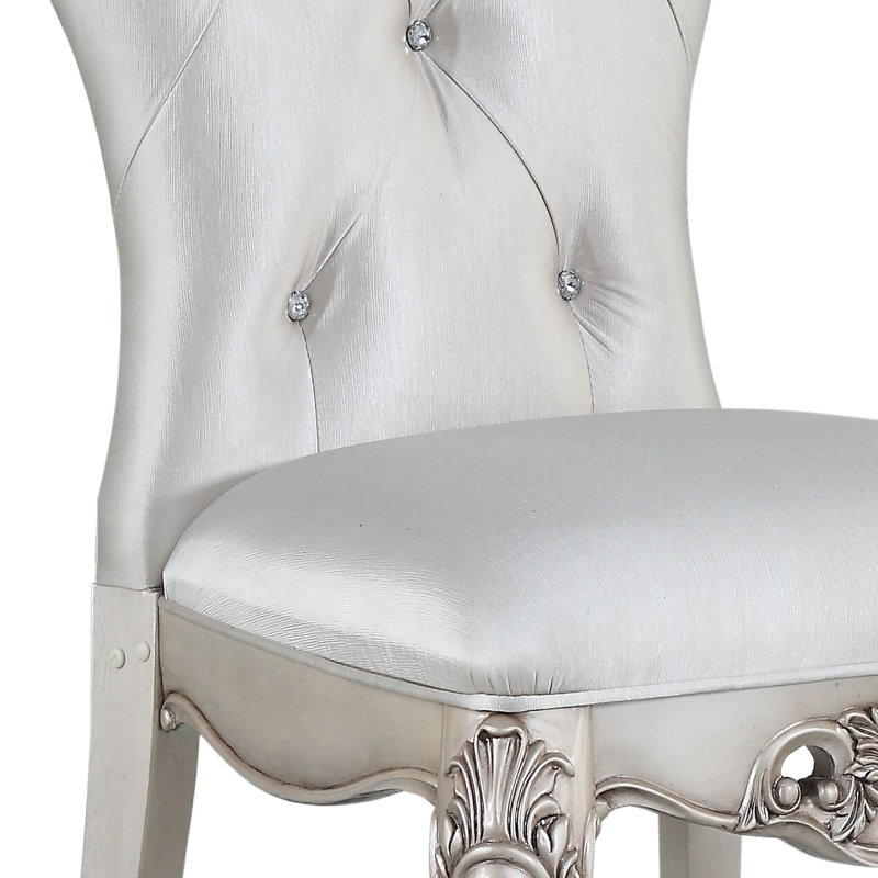 2 chaises d'appoint crème et dorées - revêtement doux, luxueuse salle à manger 2 sièges attrayants