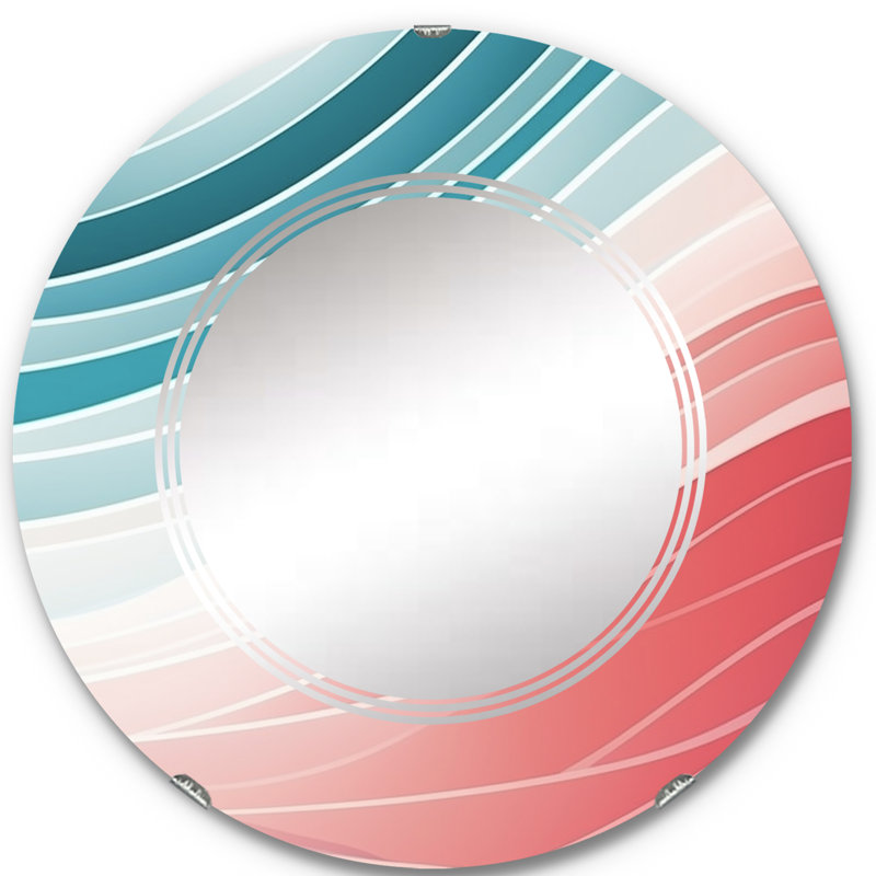 Ranvie - Miroir mural moderne rond, 24 po x 24 po