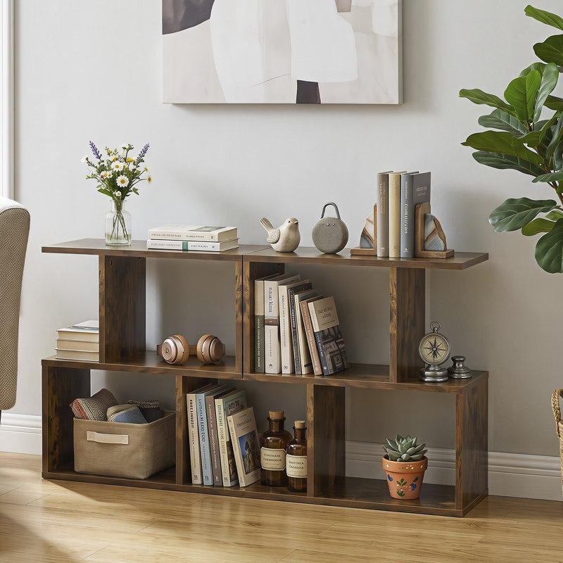 Geometric Bookcase, Brown