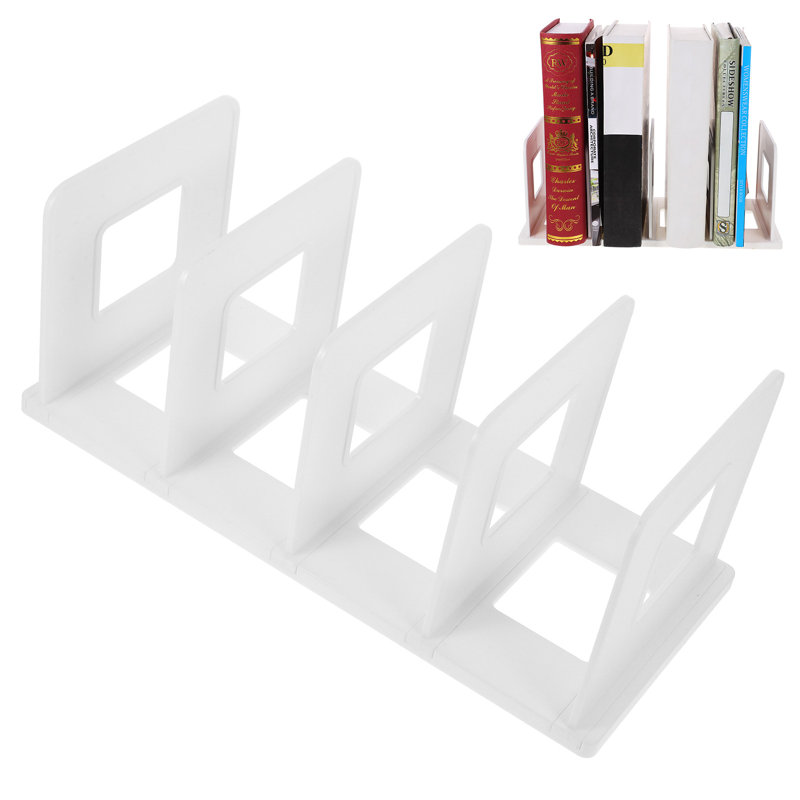 Plastic Book Holder Desktop Book Stand File Book End Decorative Book Organizer Crafted Book Holder
