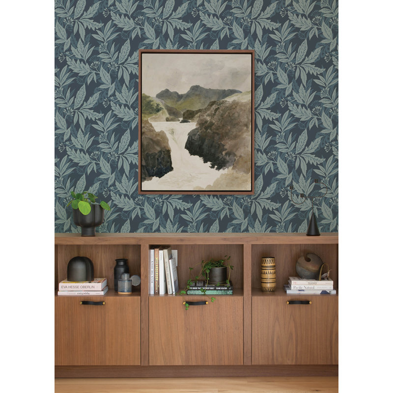 Anita Teal Woodland Floral Wallpaper, Teal