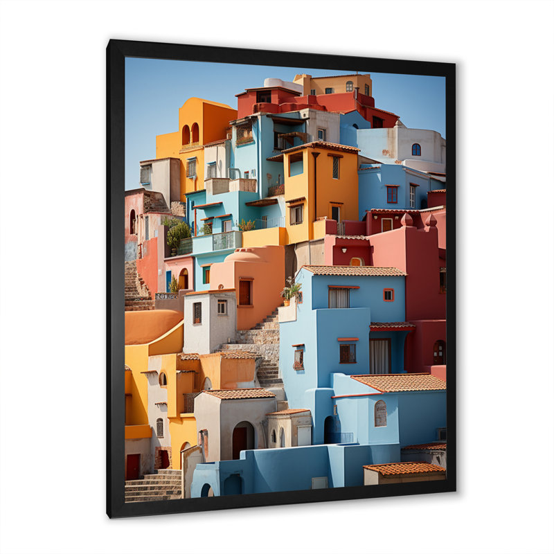 «Laliya Colorful Mexico Colorful Casas This III», reproduction, H 40 po x l 30 po x P 1,5 po, Cadre photo noir