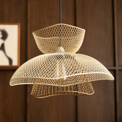 Luminaire suspendu en métal déployé Mallawa