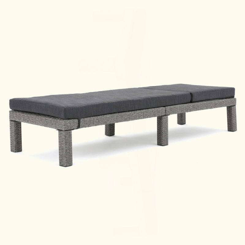Comfortable Wicker Chaise Lounge For Relaxing Outdoors, Enhancing Patio Experience., Black, Black