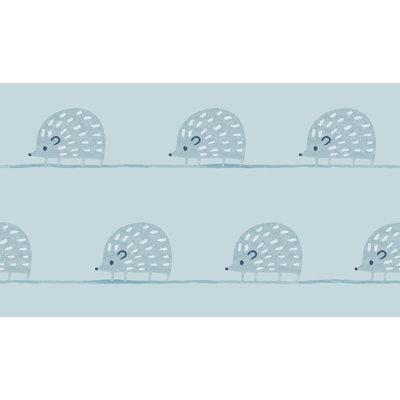 Hedgehog Parade 33' L x 20.5" W  Wallpaper Roll