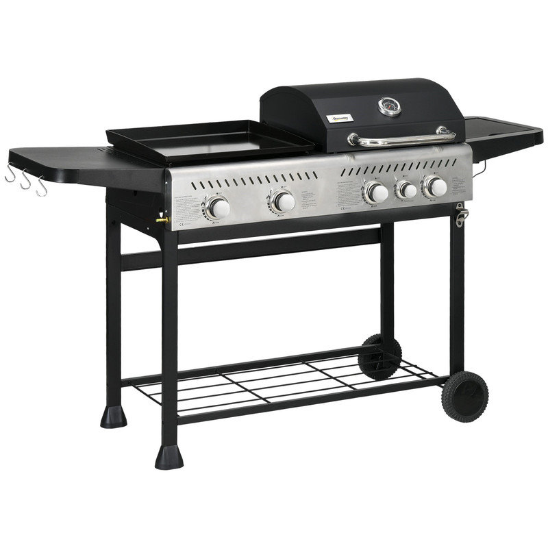 CLIY 5 - Burner Gas / Charcoal Combo 41000 BTU BTU Gas Grill