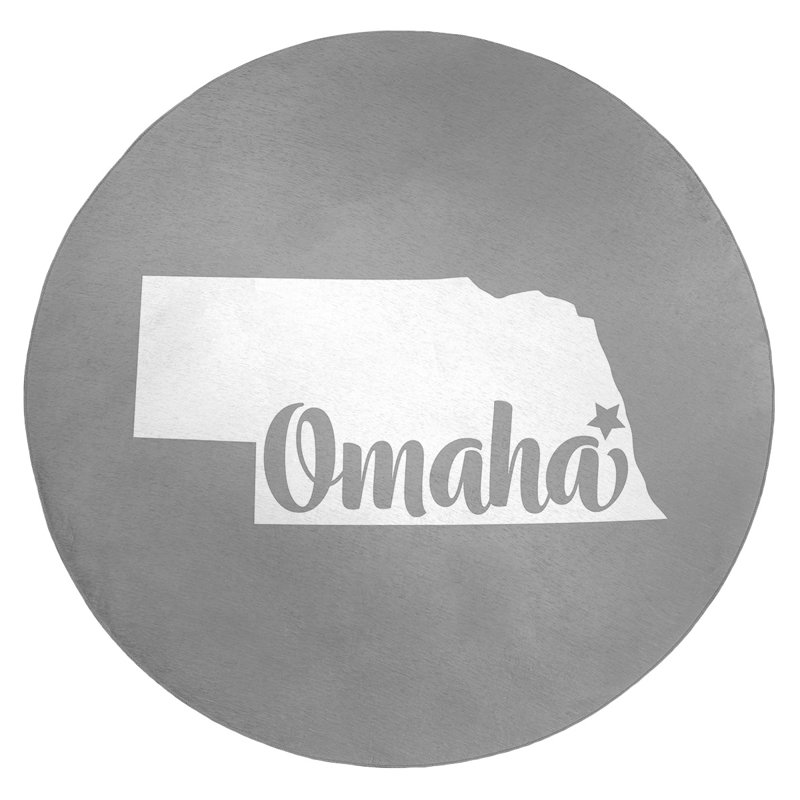 Tapis en poly-chenille omaha nebraska, Rond 5 pi