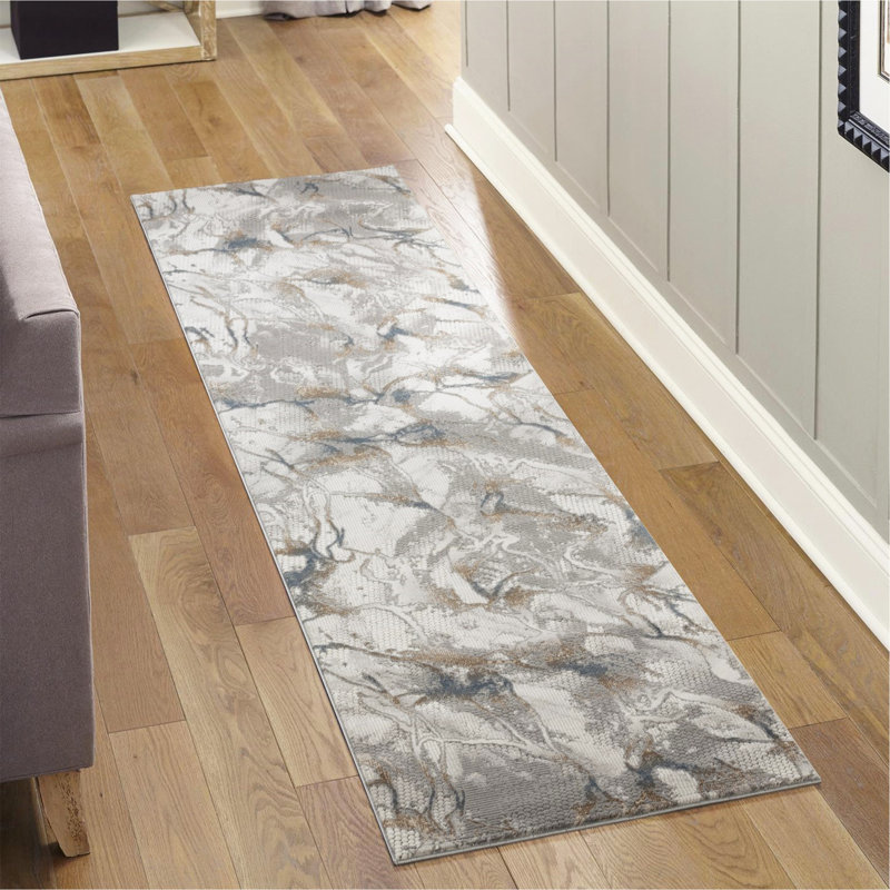 Gray Area Rug, Runner 2'7" x 9'10"