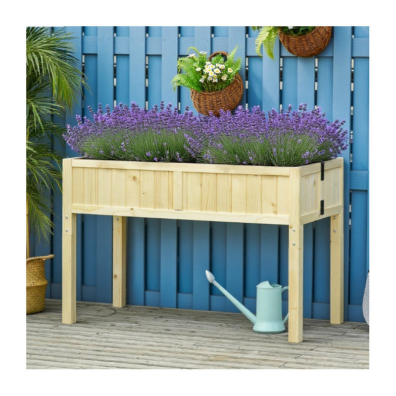 Jardinière surélevée avec jardin