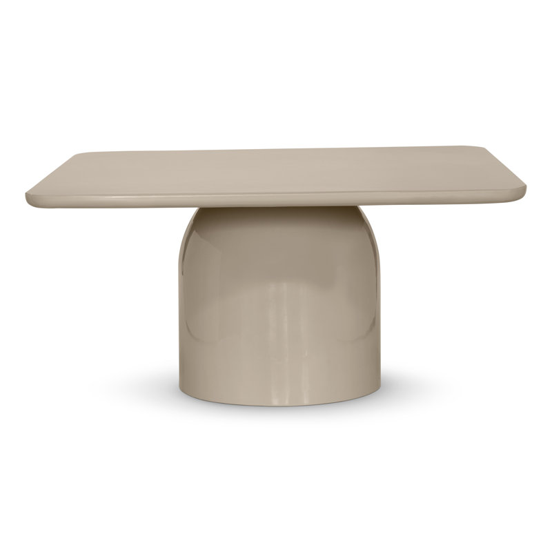 Alessia Coffee Table, Latte Taupe, TALL 16.5" H x 23.75" L x 23.75" W