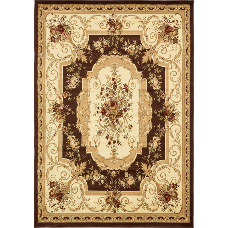 Tapis oriental Debora, Rectangle 4 pi 1 po x 6 pi 1 po, Crème