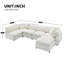 Canapé-lit modulaire de 130 po en forme de nuage, canapé-lit modulaire en chenille de 6 places avec repose-pieds, combinaison libre, canapé-lit convertible en U pour salon et appartement