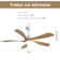 132 cm Modern Ceiling Fan with Led Light and Remote Control