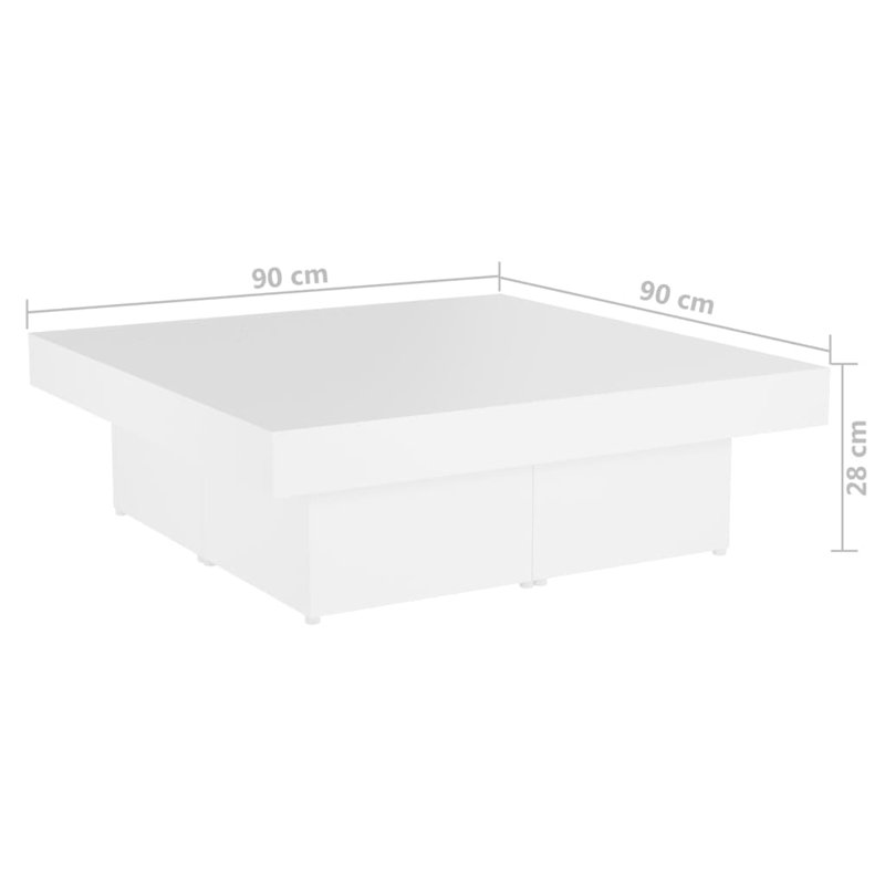 Table basse manufacturée, Blanc