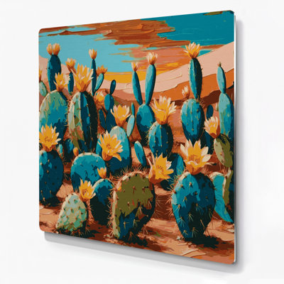 Art mural en métal rose de Southwestern Plants