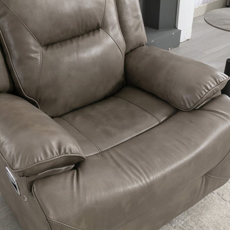 2 Seater Home Theater Recliner Manual Recliner Chair With A LED Light Strip Two Cup Holders And A Storage Box For Living Room,Bedroom