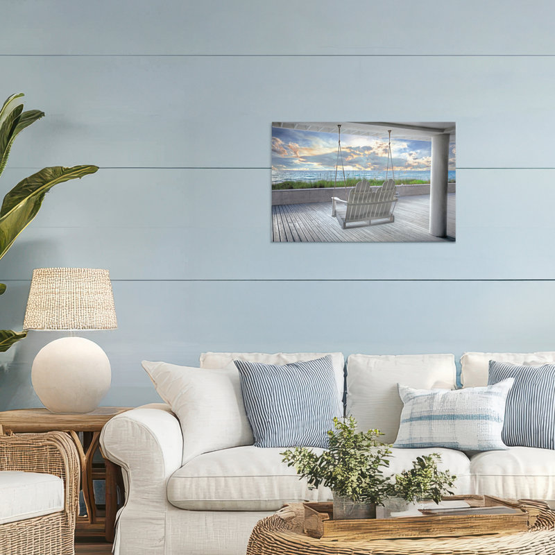Toile Swing At The Beach, design par Celebrate Life Gallery, H 20 po x l 30 po