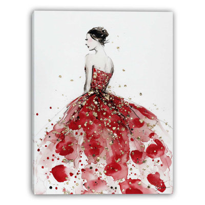 Art mural sur toile tendue Crimson Petals