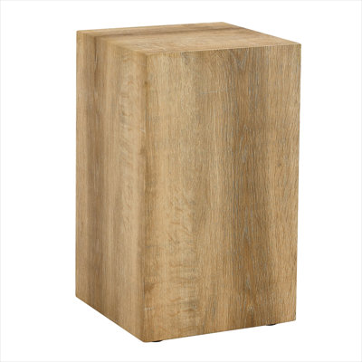 Coffee Table for Living Room, Natural Finish MDF, 12-inch Square Accent Table, Modern Side Table