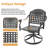 7-Piece Rectangle Cast Aluminum Outdoor Patio Dining Set with Swivel Chairs & Cushions-702683220