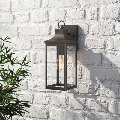 Meridian 1-Light Outdoor Wall Lantern in Oil Rubbed Bronze