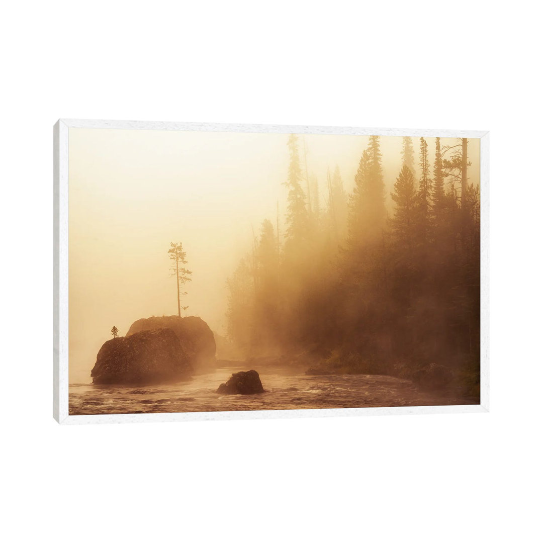 Rock Tee And Fog von Dennis Frates - Gallery-Wrapped Canvas Giclée on Canvas